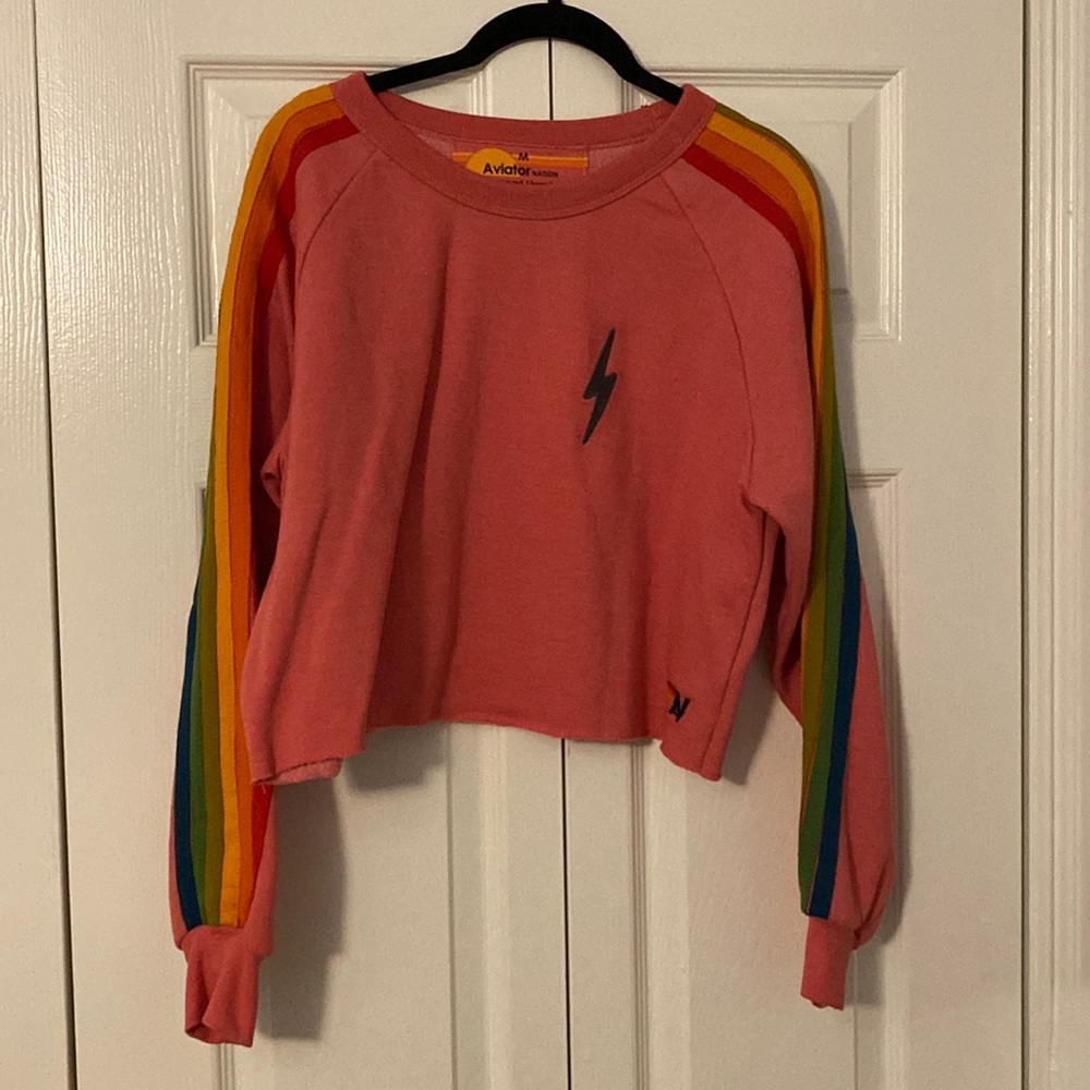 Cropped aviator nation sweatshirt new without tags size medium